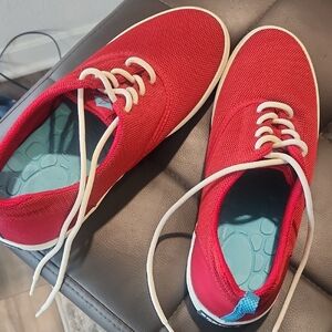 Sperry Red Casual Sneakers with White Laces